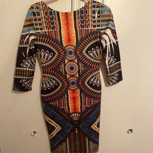 Printed fitted dress